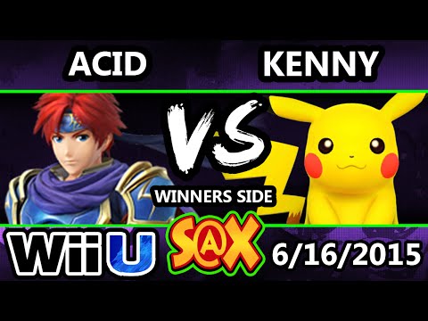 S@X 102 - Kenny (Pikachu) vs Acid (Roy) SSB4 Tournament - Smash Wii U - Smash 4