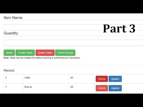 Offline Relational Database Using HTML5 and JavaScript (SQL Query) - Part 3