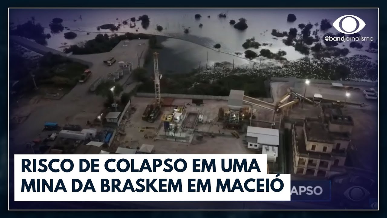 Alerta máximo em mina da Braskem em Maceió | Jornal da Noite