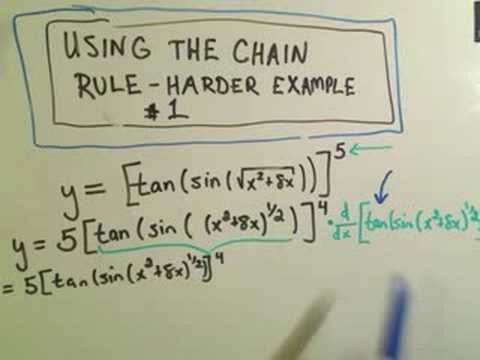 Using the Chain Rule - Harder Example #1