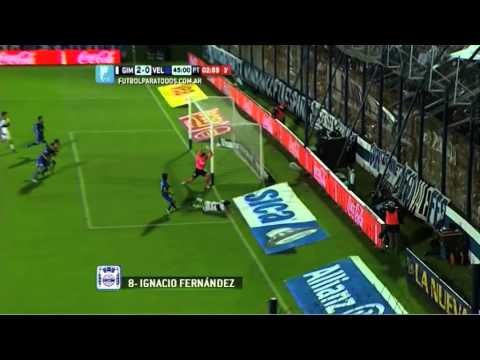 Gol de Ignacio Fernández.Gimnasia 2 Vélez 0.Fecha 10.Torneo Primera División 2014.Fútbol Para Todos