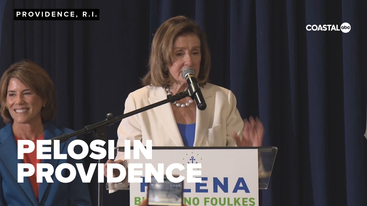 Video: Nancy Pelosi joins Helena Foulkes at Providence GOTV rally ahead of RI primary