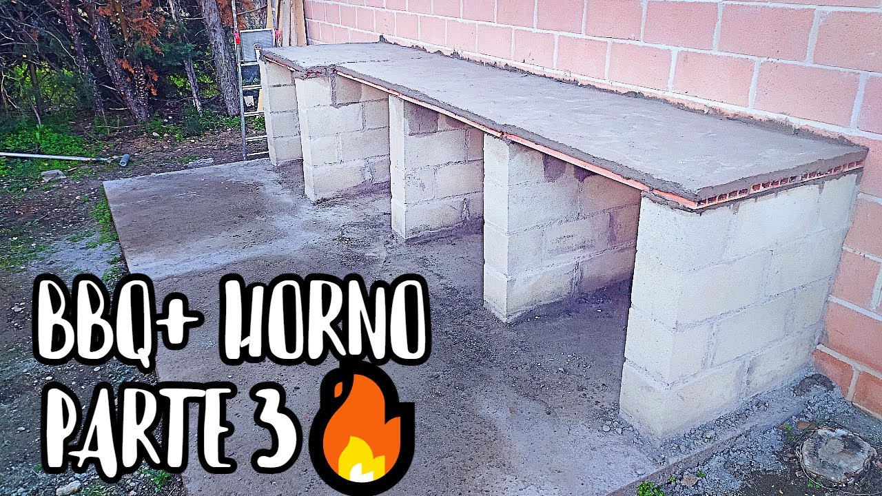 Barbacoa de obra y horno de leña DIY🔥 Episodio 3 - Mesa de obra
