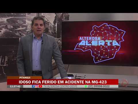 Idoso fica ferido em acidente na MG-423 em Pitangui