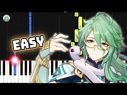 Genshin Impact Demo - "Baizhu: Curing the Root Cause" - EASY Piano Tutorial & Sheet Music