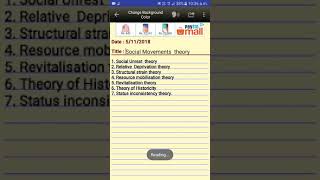 Social Movements theories