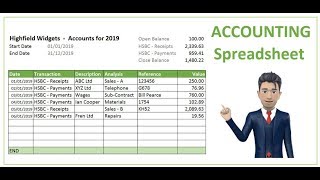 Accounting Spreadsheet  [Excel Template] Create it in 15 minutes