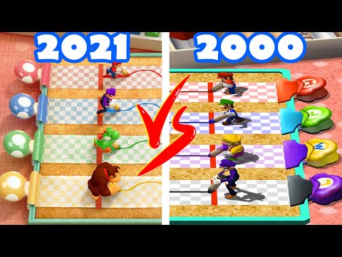 Mario Party Superstars vs Mario Party 4 - Minigames Compare - Mario vs Luigi vs Wario