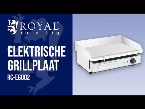 Video - Elektrische grillplaat - 550 x 400 mm - Royal Catering - Flat - 3,000 W
