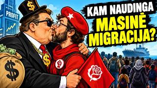 Kapitalas + kairė = migrantų „nauda“