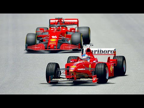 Ferrari F1 2021 vs Ferrari F1 1998 at Jerez GP