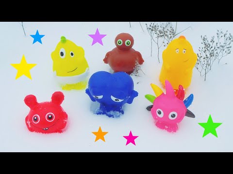 Babblarna leker ute i snö - Lek och lär - Lek med oss