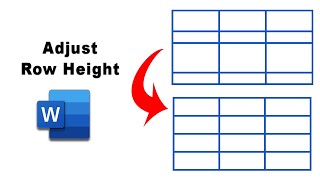 How to adjust row height in Microsoft Word Document