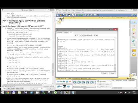 CCNA 2 Packet Tracer Activity 9.3.2.10 solution