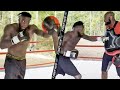 DEONTAY WILDER GOING ALL OUT IN MITT WORKOUT FOR TYSON FURY; THROWS EXPLOSIVE BODY SHOTS!