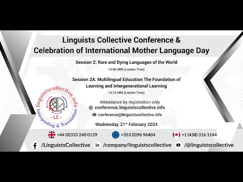 Multilingual Education | Rare & Dying Languages | Linguists Collective Conference and IMLD 2024