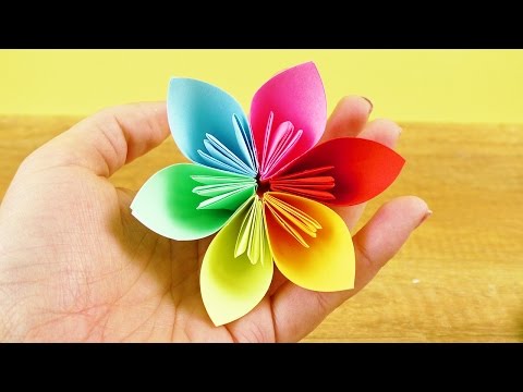 Frühlings Blume Basteln 🌼 Schöne Deko für das Frühjahr | Basteln & falten mit Kindern | DIY