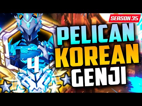 Pelican Rank 4 DPS Genji Gameplay - Overwatch Season 35 Top 500
