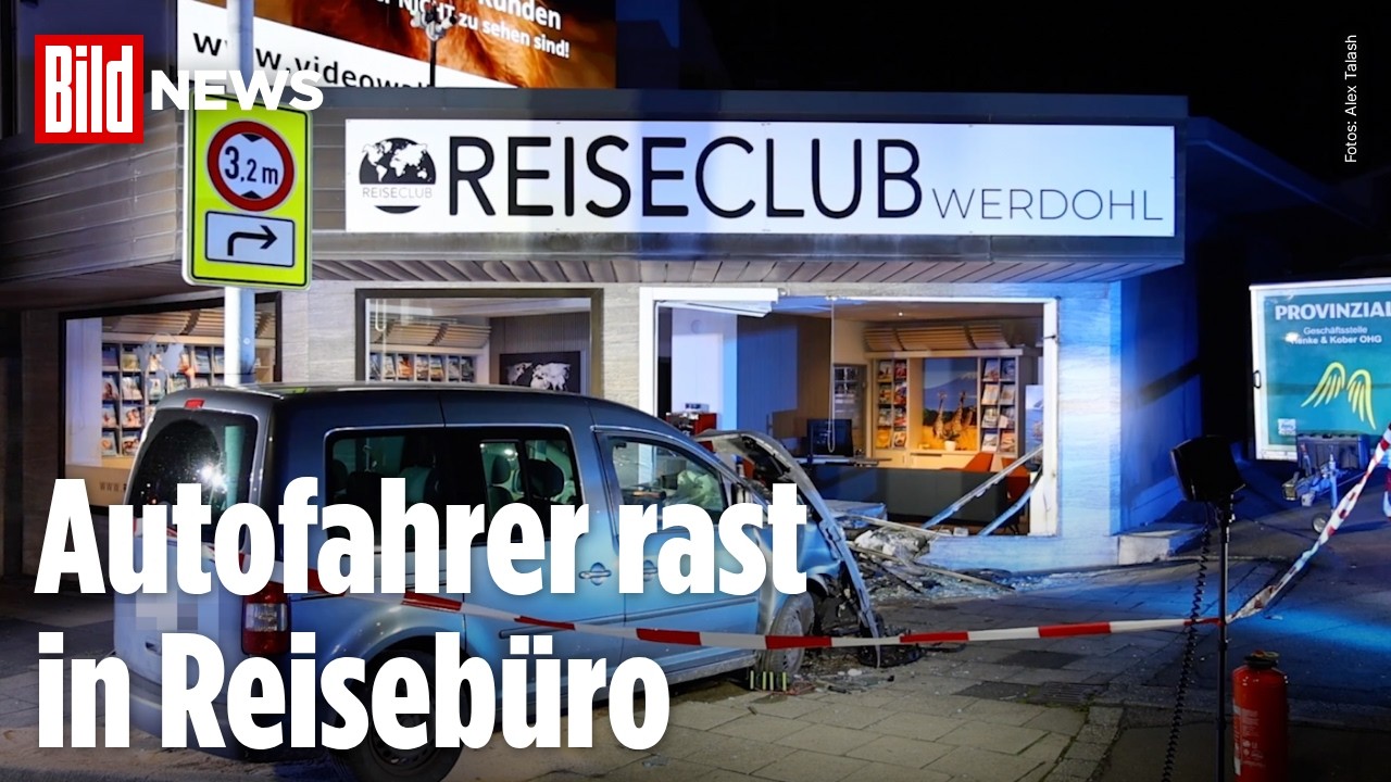 Totalschaden in NRW: VW-Crash in Reisebüro reißt Mauer weg! Fahrer leicht verletzt