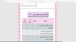 ملف الأداء الوظيفي لمحضر /ة المختبر ستايل روز بوربوينت طولي للطباعة الورقية