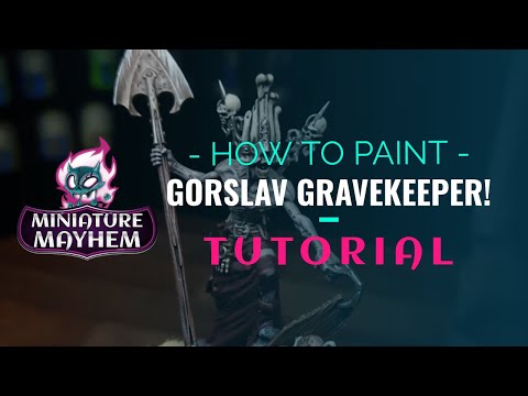 How to paint Gorslav the Gravekeeper! Undead flesh & Tattered robes. Cursed City Warhammer Quest.