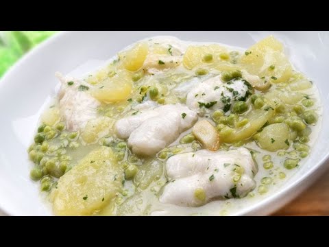 Kokotxas de bacalao con guisantes y patatas - Karlos Arguiñano