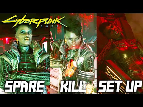 Cyberpunk 2077 - Voodoo Boys - All Endings: Spare, Kill, Set them up