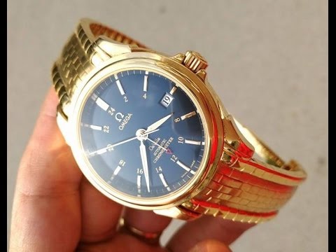 (Trên tay) Omega Deville GMT Co-axial Full Solid Gold 18k Au750