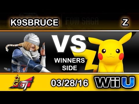 2GGT: FOW Saga - K9sBruce (Sheik) Vs. SUGOI | Z (Pikachu) Winners Side - Smash Wii U