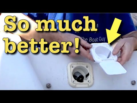Boat transom wash down cover - Replace broken shower cup with new!