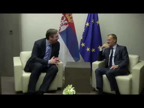 President Tusk meets PM of Serbia