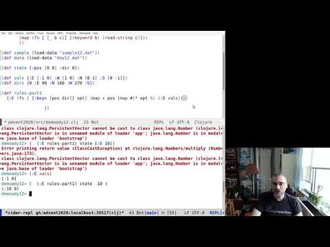 Advent of Code in Clojure 2020 Day 12