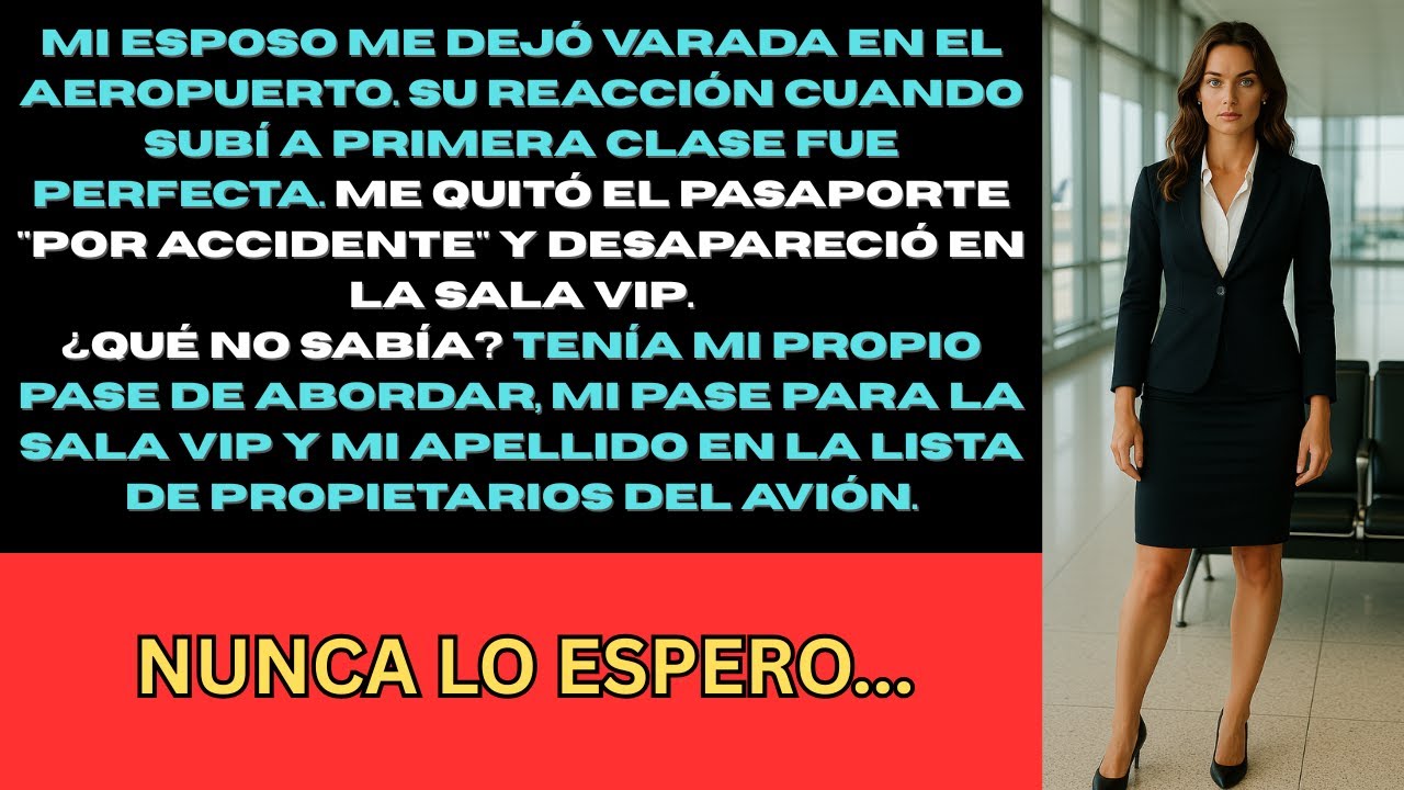 Mi esposo me dejó tirada en el aeropuerto. Su reacción cuando subí a primera clase fue perfecta.