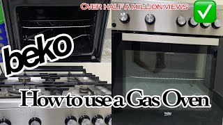 How to use a gas oven// Beko gas//