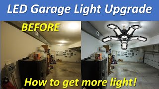 LED Garage Light Upgrade Review - How To Add More Light to Existing Light Sockets