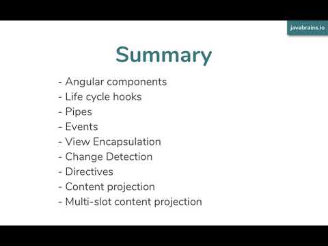 Angular Components In Depth 24 - Conclusion