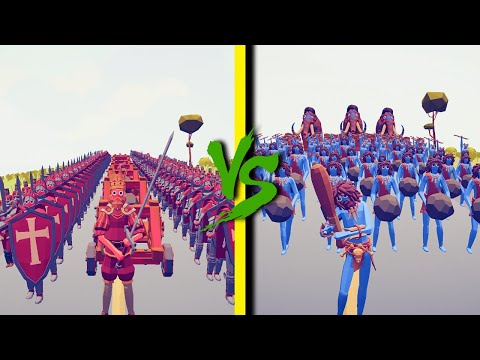 TRIBAL FACTION vs MEDIEVAL ARMY - Totally Accurate Battle Simulator TABS