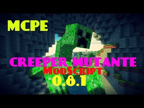 MUTANT CREEPER MOD! | MINECRAFT POCKET EDITION 0.8.1