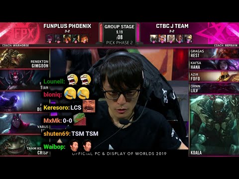 FPX vs JT | 2019 Worlds Groups Day 5 | Twitch VOD with Chat