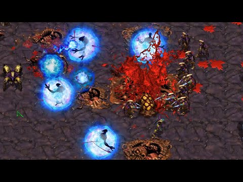 1440p Larva (Z) vs Shuttle (P) on Fighting Spirit - StarCraft - Brood War