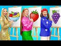 SUPER RICH VS RICH VS BROKE DRAWING CHALLENGE Easy Painting Tricks By 123 GO