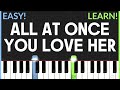 All At Once You Love Her - Perry Como (From "Pipe Dream") | EASY Piano Tutorial