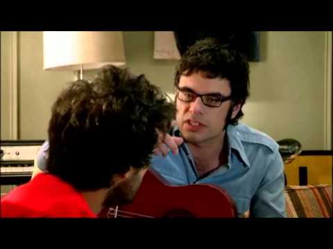Flight of the Conchords - Bret and Jermaine are working on the song "Femident Toothpaste"