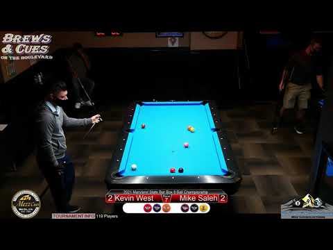 2021 Maryland State Bar Box 9 Ball - Day 1 - Mike Saleh vs. Kevin West