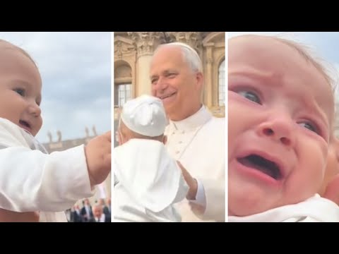 Baby von PAPST LEO XIV gesegnet 🥹 Seine Reaktion ist rührend!