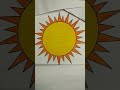 Sun drawing and colors painting