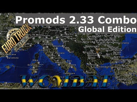 ETS2 1.34 - Promods 2.33 Big Map Combo Global Edition including optional profile