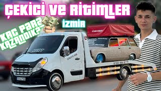 ÇEKİCİYLE 1GÜN KAÇ PARA KAZANDIK? RİTİMLERLE PİYASA #izmirişiçekici #r