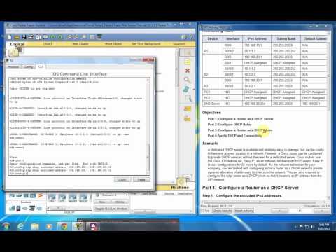 10.1.3.3 Packet Tracer Configuring DHCP IOS Part 1