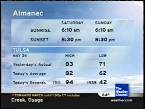 The Weather Channel IntelliStar 1 SD Local Forecast — 2008-05-24T19:38-0500 — Tulsa, OK